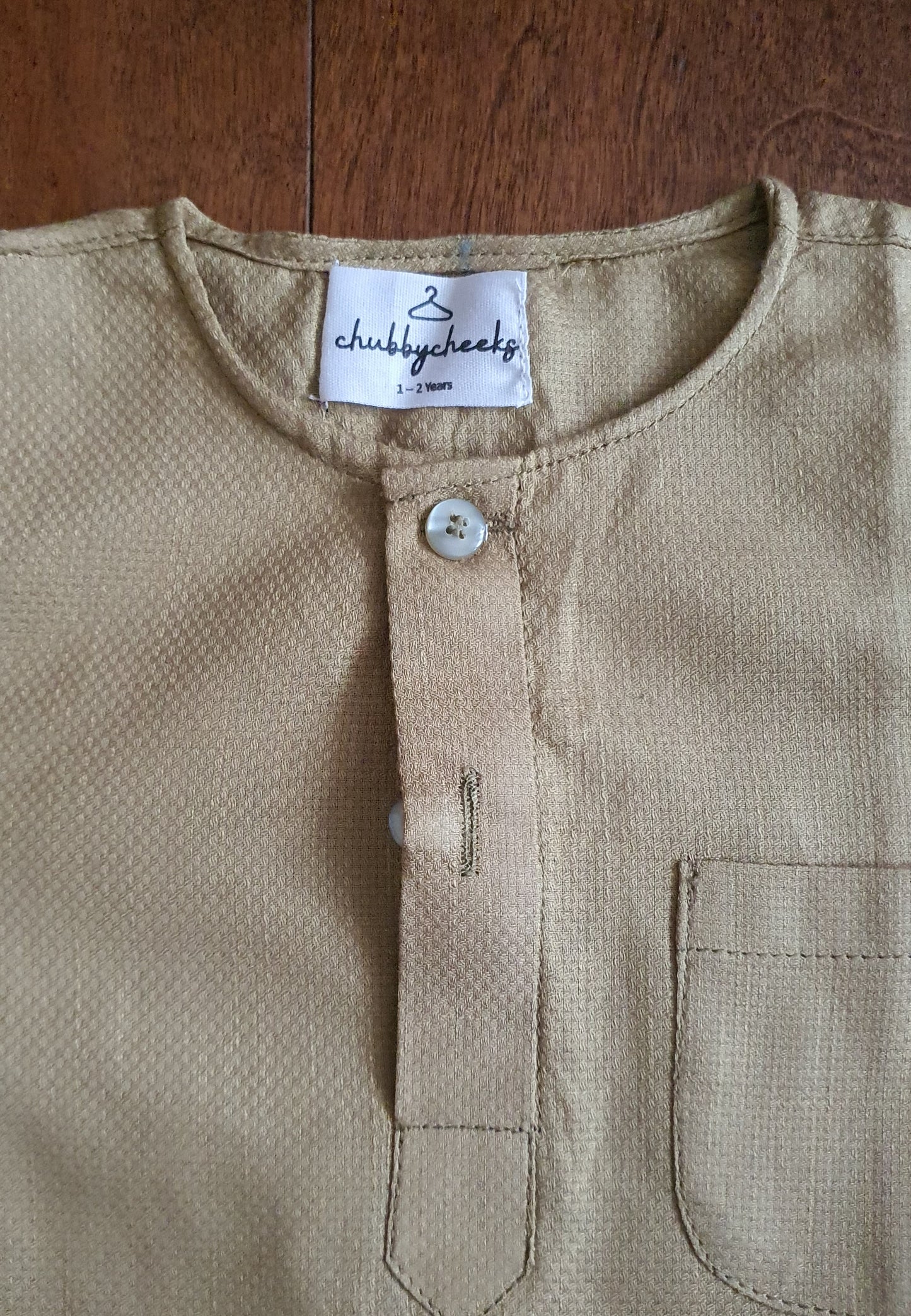 Pure Cotton Kurta-Pajama Set | Beige & White
