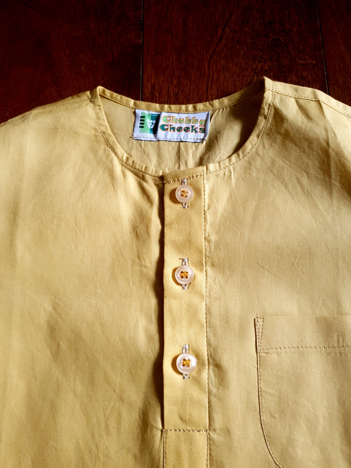Pure Cotton Kurta-Pajama Set | Mustard Yellow & White
