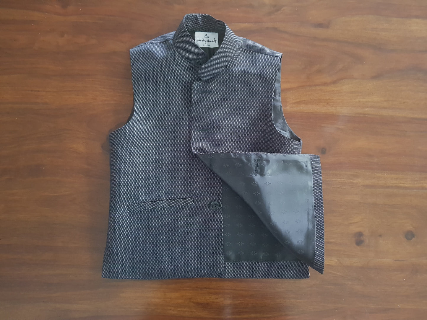 Charcoal Cotton Wasket (Waist Coat)