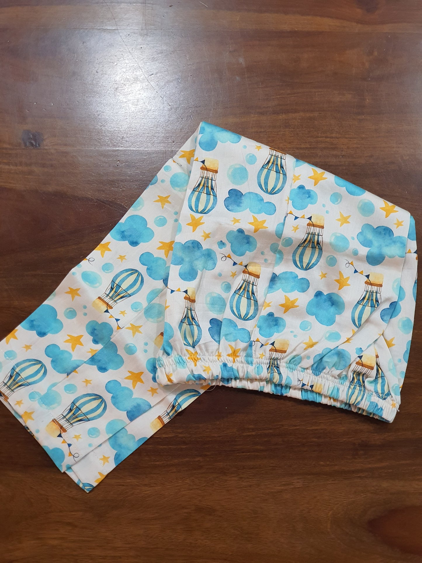 Super Soft Cotton Night Suit | Clouds & Air Balloon Print