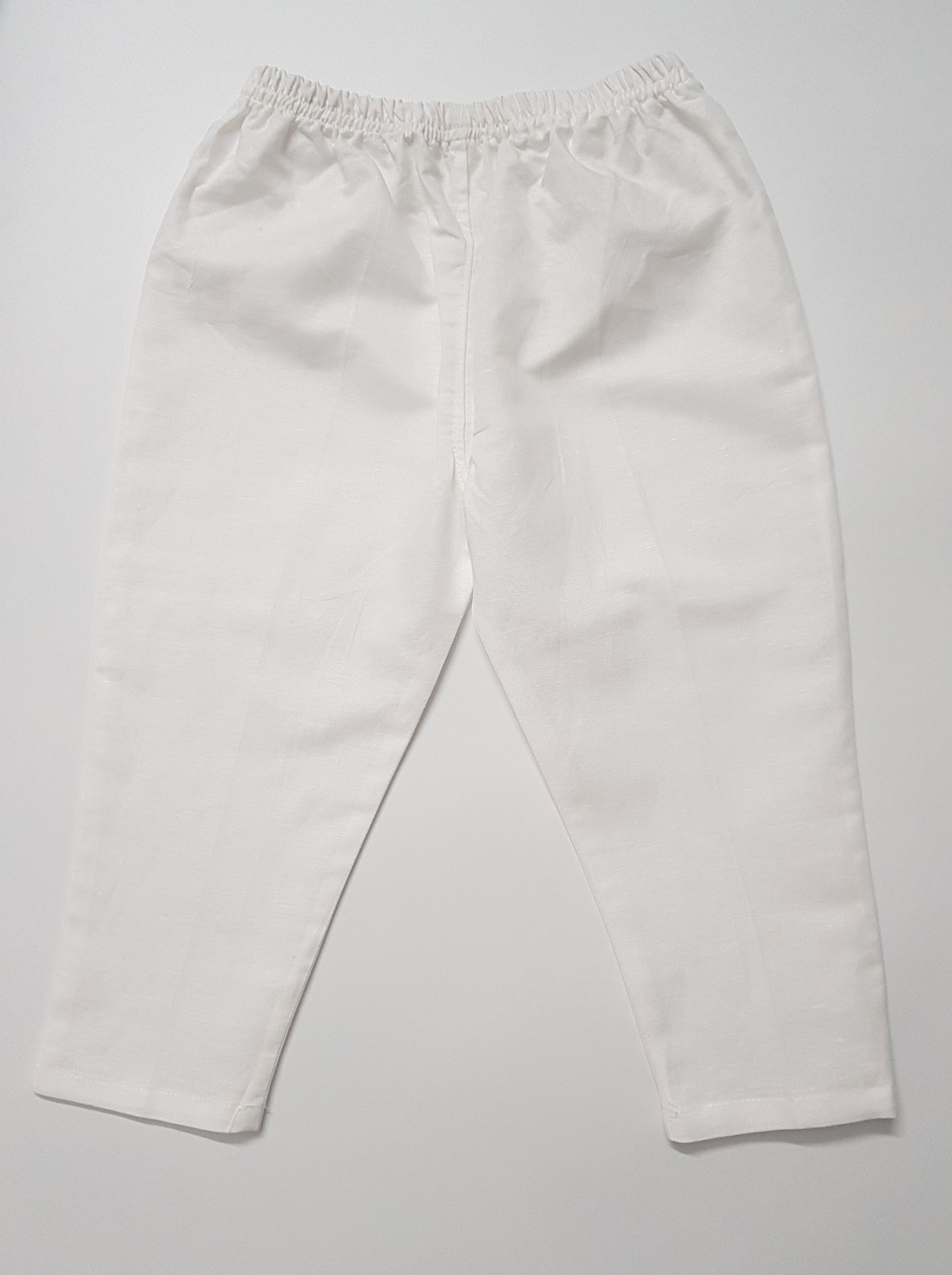 Pure Linen Kurta & Cotton Pajama Set | White